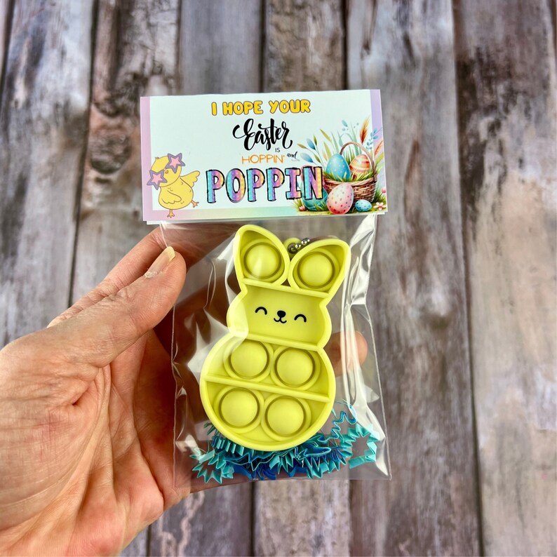 Custom Easter Bunny Fidget Pop Toy - Ideal for Easter Gifts and Basket Fillers