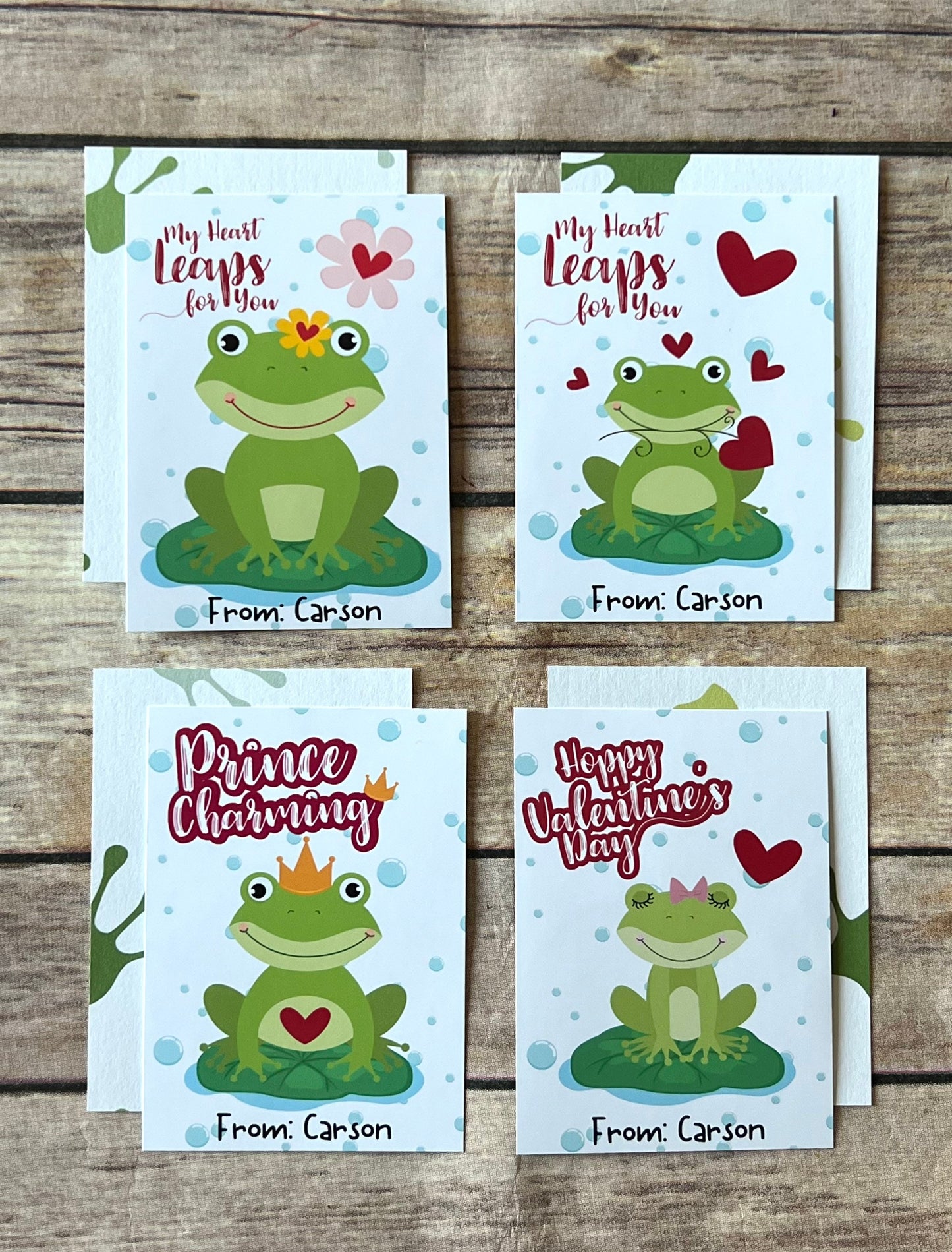 Frog Valentines Cards. Kids. Frog crayons. Class favors. Valentines Day. Kids class favors with crayons. My heart leaps for you. Love