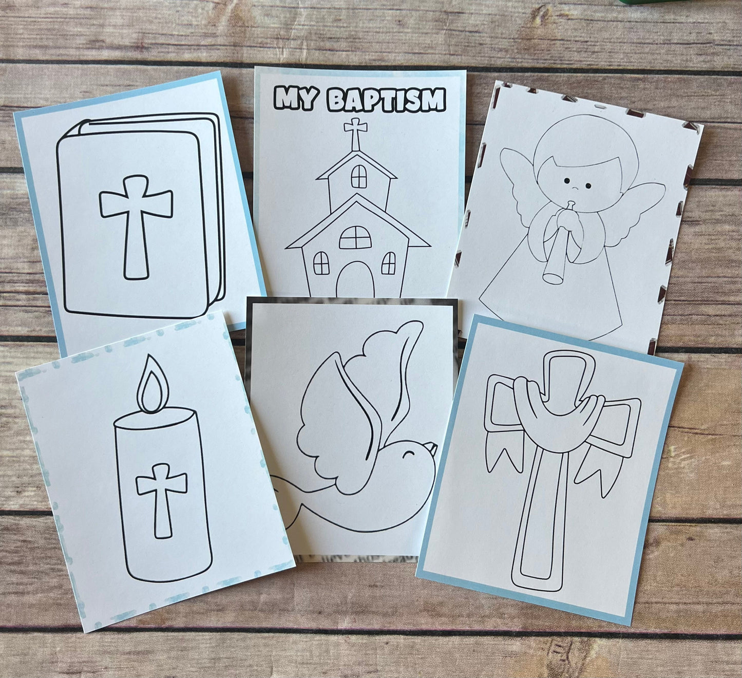 Personalized Baptism Coloring Gifts - Religious Keepsakes for Kids - Kids Favors & Activities - Baptism Celebrations for kids