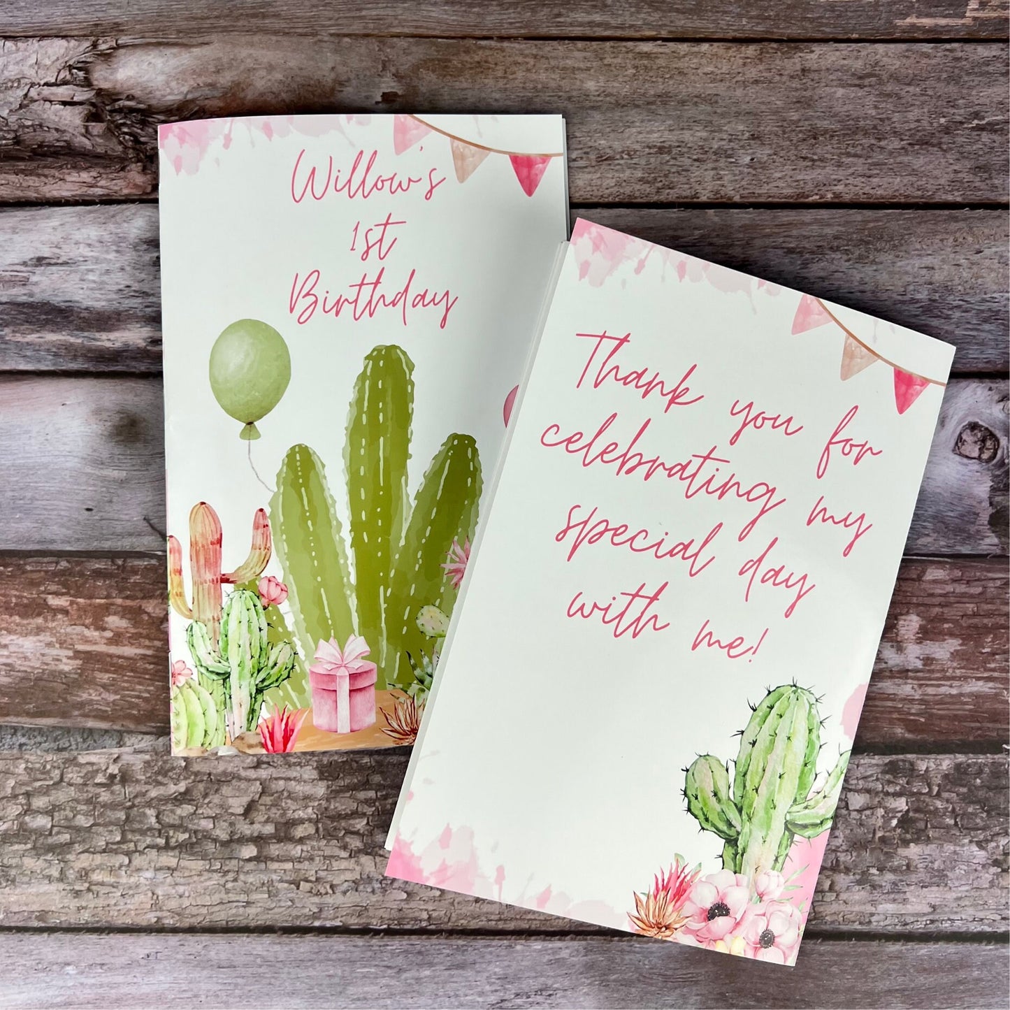 Personalized Cactus Coloring Books with Cactus Crayons - Ideal Birthday Favors for Kids