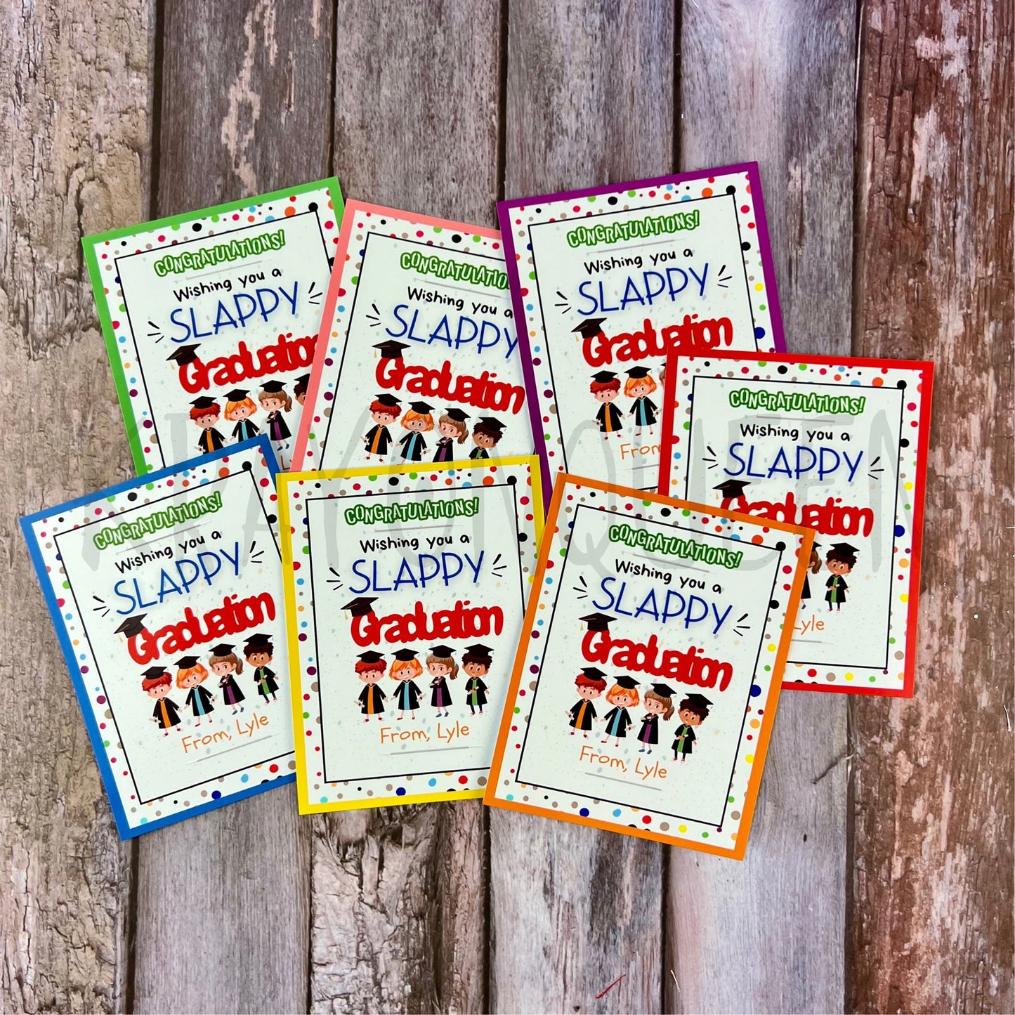 Personalized Graduation Cards with Slap Bracelets - Ideal for Kids' Classroom Favors, Graduation Gifts, and Party Favors