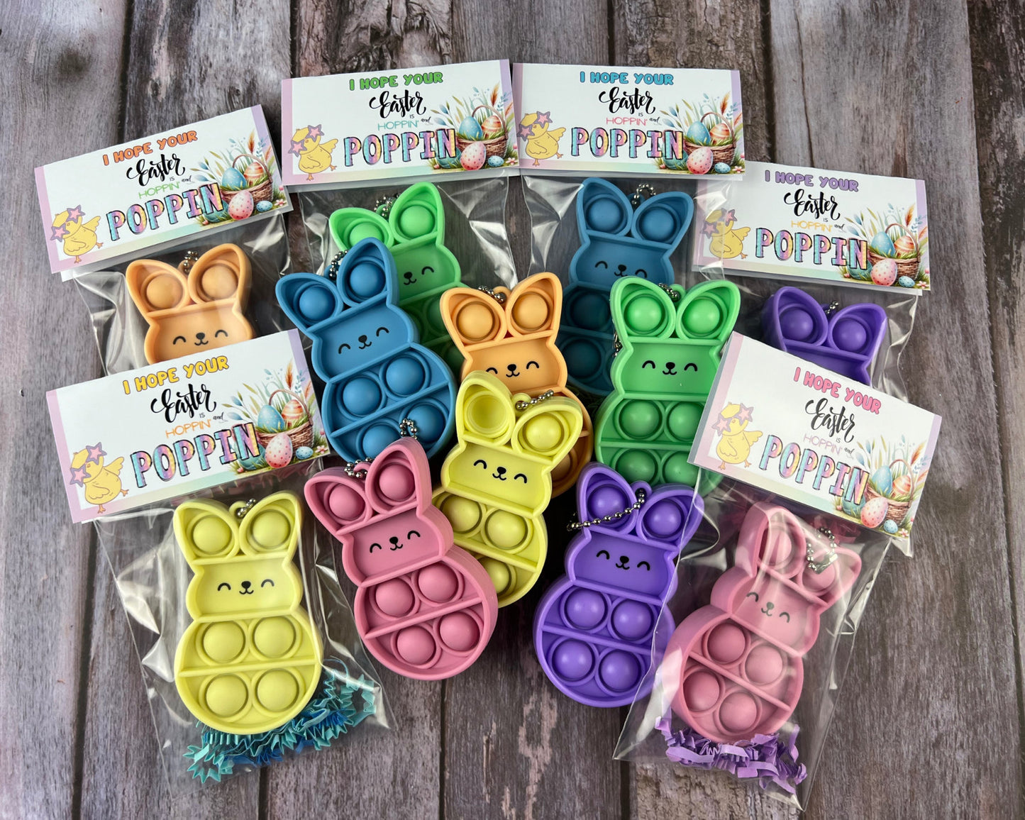 Custom Easter Bunny Fidget Pop Toy - Ideal for Easter Gifts and Basket Fillers