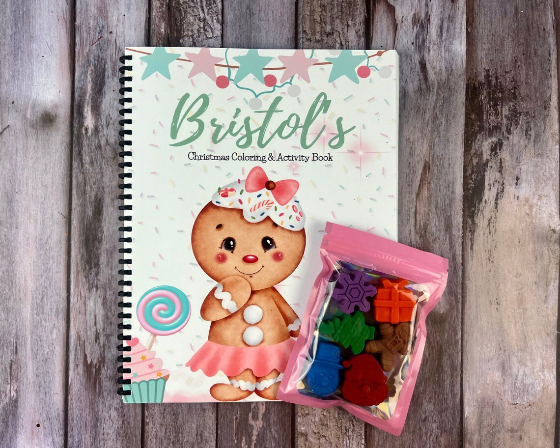 Customizable Gingerbread Christmas Coloring Books - Creative Kids' Fun - Special Holiday Gifts, Stocking Fillers