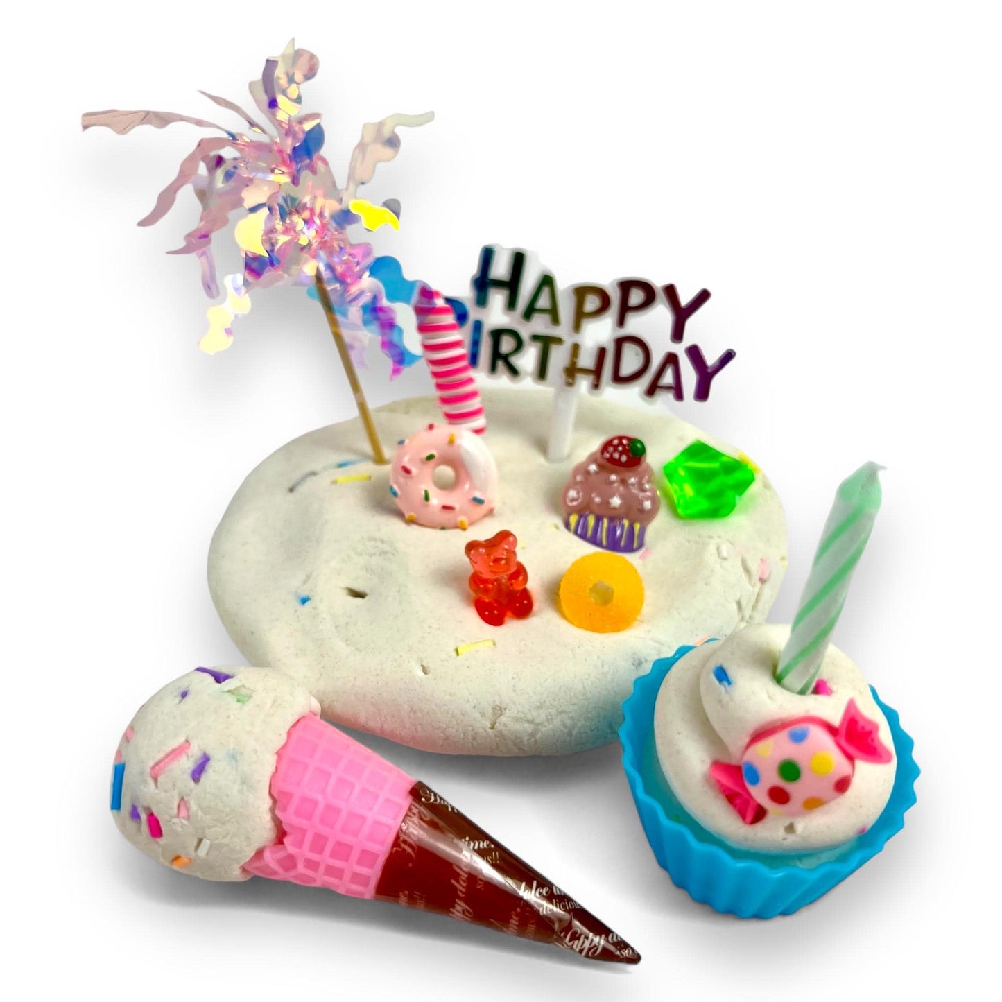 Kids' Personalized Cake Scented Play Dough Set - Unique Sensory Activity for Birthdays & Gifts