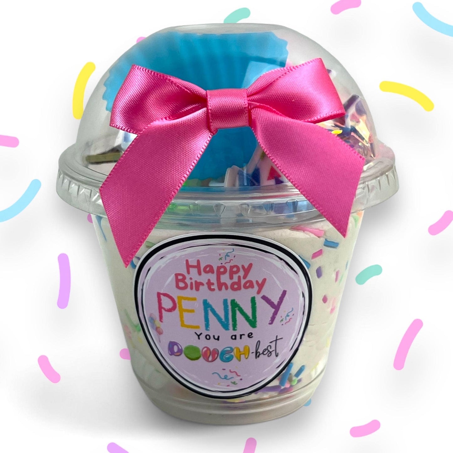 Kids' Personalized Cake Scented Play Dough Set - Unique Sensory Activity for Birthdays & Gifts