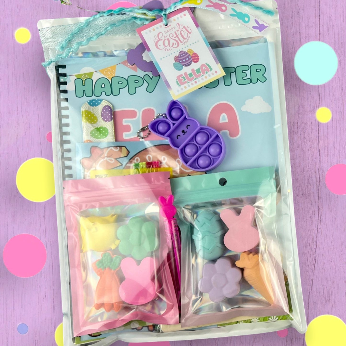 Easter basket fun pack favors. Color packs. Fun packs. Easter crayons. Goodie bags. Basket stuffers. Personalized. Activity packs.