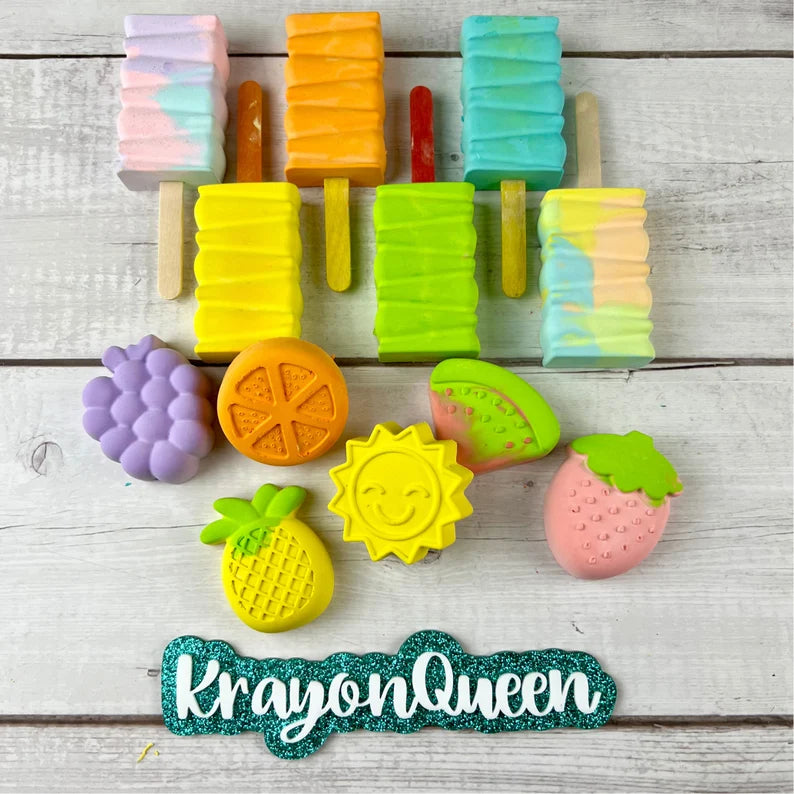 Personalized Summer Chalk Set - Popsicle Theme - Perfect for Kids' Graduation & End-of-Year Gifts