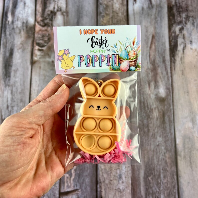 Custom Easter Bunny Fidget Pop Toy - Ideal for Easter Gifts and Basket Fillers