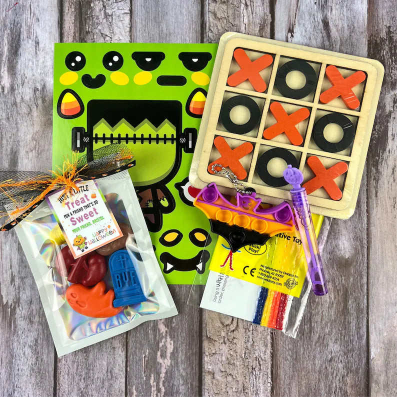 Personalized Halloween Fun Pack Favors: Color Packs, Crayons, Treats, & More for Kids' Goodie Bags and Gifts!