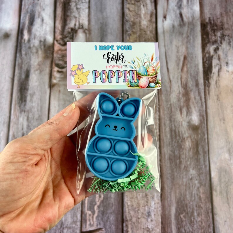 Custom Easter Bunny Fidget Pop Toy - Ideal for Easter Gifts and Basket Fillers