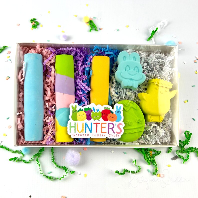 Personalized Easter Sidewalk Chalk - Scented Fun for Kids' Easter Baskets