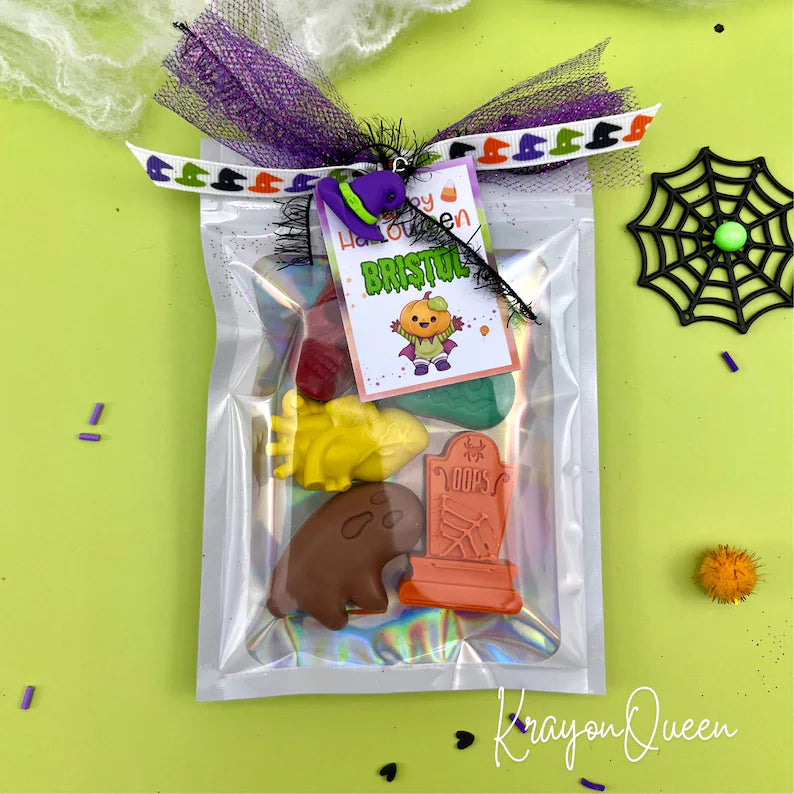 Custom Witch Theme Coloring Book with Halloween Crayons - Great Gifts for Kids