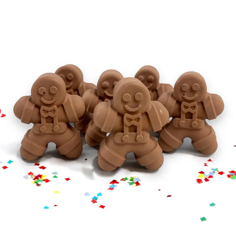 Gingerbread Man Shaped Crayons: Festive Stocking Stuffers, Class Favors, and Gifts for Kids