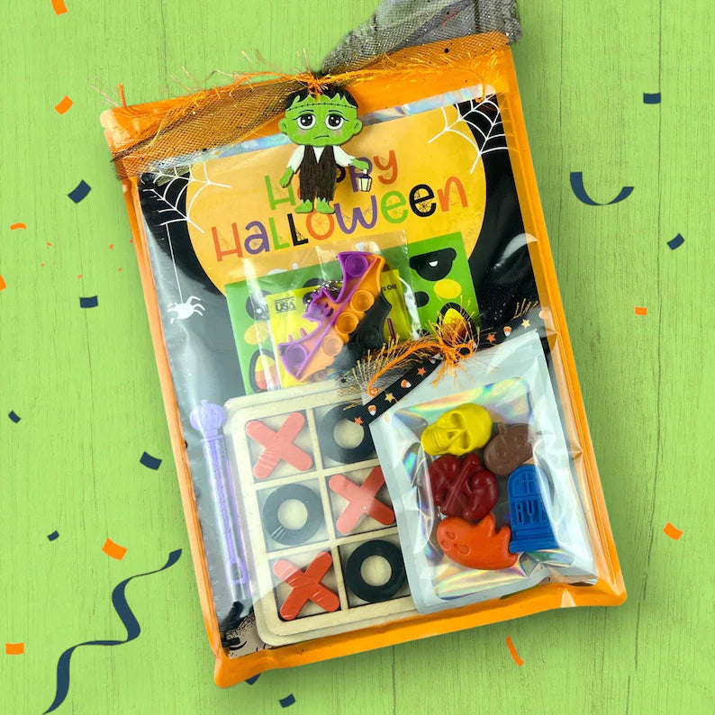 Personalized Halloween Fun Pack Favors: Color Packs, Crayons, Treats, & More for Kids' Goodie Bags and Gifts!