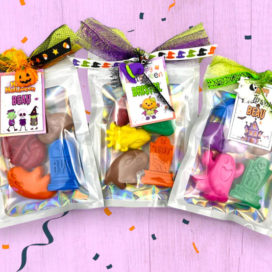 Halloween Personalized Crayon Party Favors for Kids - Spooky and Fun Birthday & Class Treats