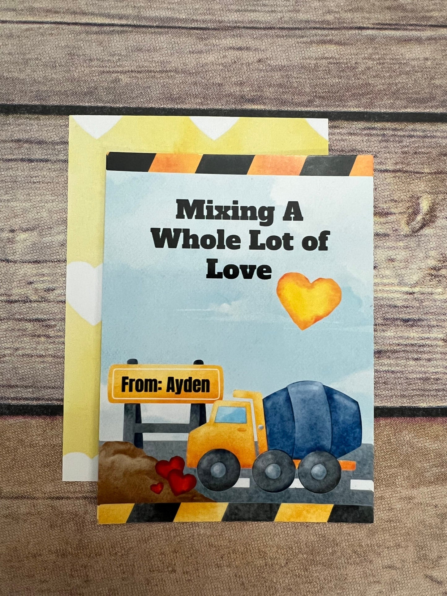 Construction Valentines Cards. Kids. Truck crayons. Class favors. Valentines Day. Kids class favors with crayons. Loads of fun.