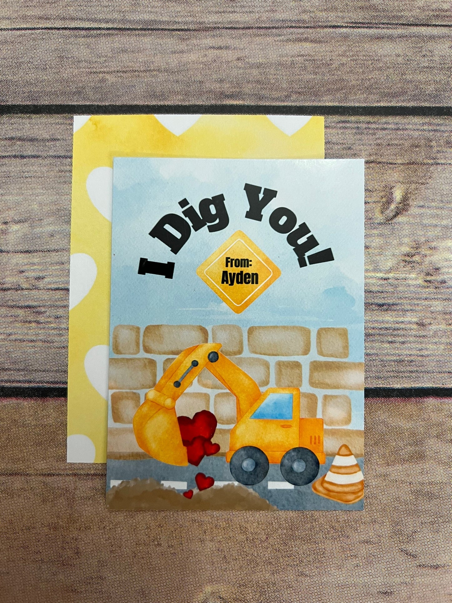 Construction Valentines Cards. Kids. Truck crayons. Class favors. Valentines Day. Kids class favors with crayons. Loads of fun.