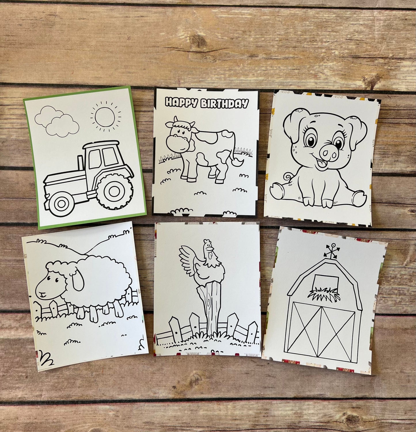 Farm animal mini Color Packs. Personalized. Party favors. Kids gifts. Class favors. Farm Animal crayons. Birthday favors. Cow. Pig. Sheep.