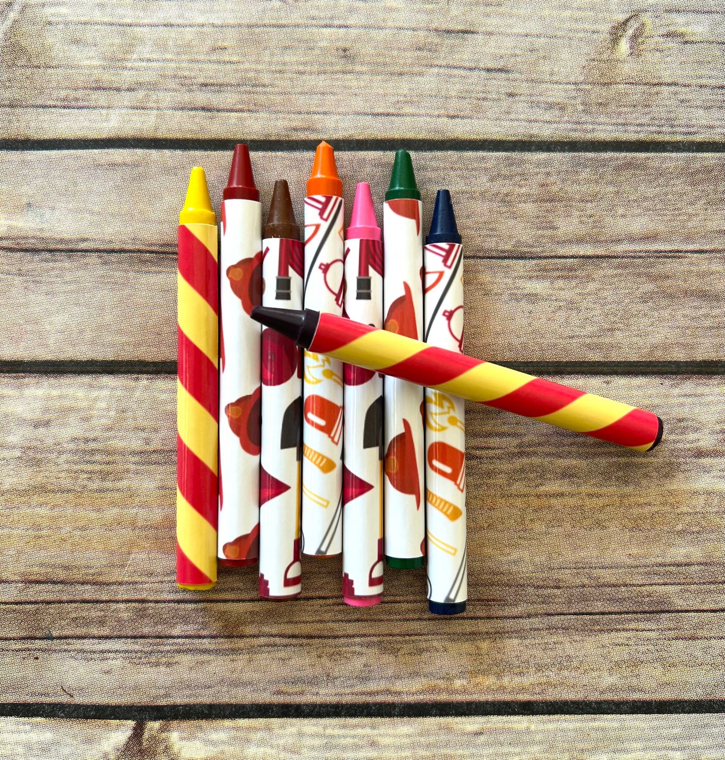 Personalized Fireman Mini Color Packs - Firetruck Crayons for Kids' Gifts, Party Favors, Birthdays, and More