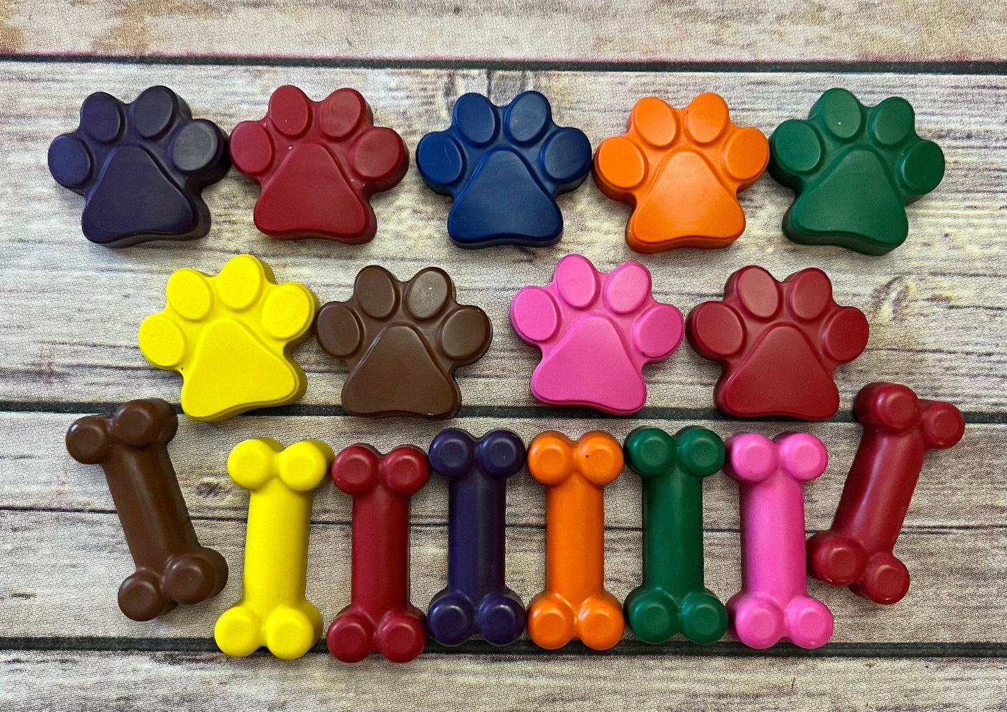 Adorable Puppy Kids Birthday Favors - Paw - Shaped Crayons & Thank You Gifts - Puppy Themed Party Bag Fillers - KrayonQueen