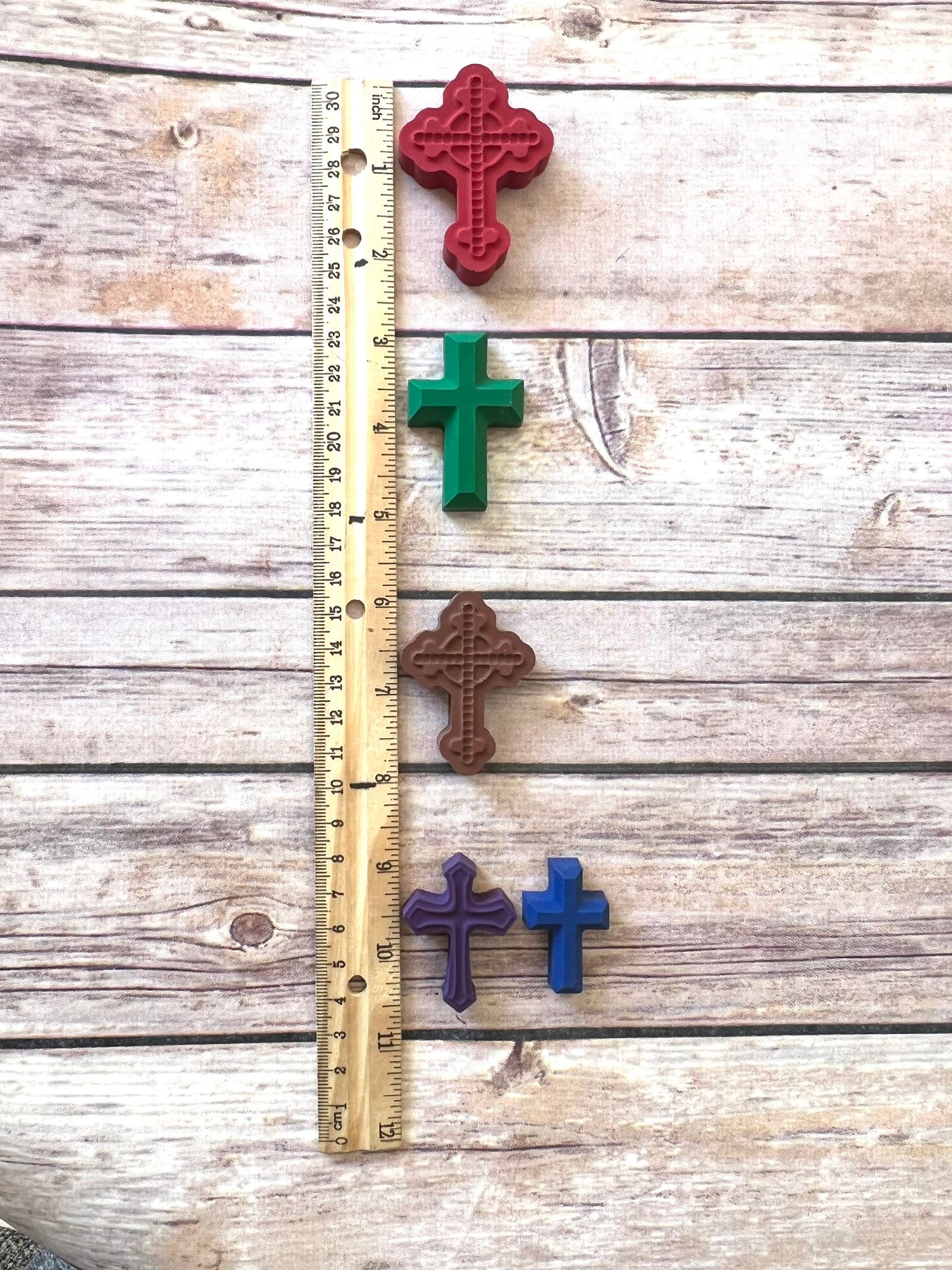 Personalized Cross Crayon Favors - Meaningful Baptism Gifts for Kids - Thank You Favors - Perfect for Child's Baptism and Classroom