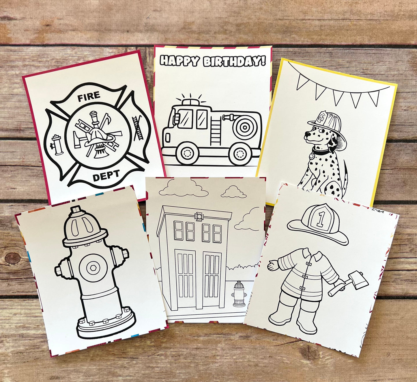 Personalized Fireman Mini Color Packs - Firetruck Crayons for Kids' Gifts, Party Favors, Birthdays, and More