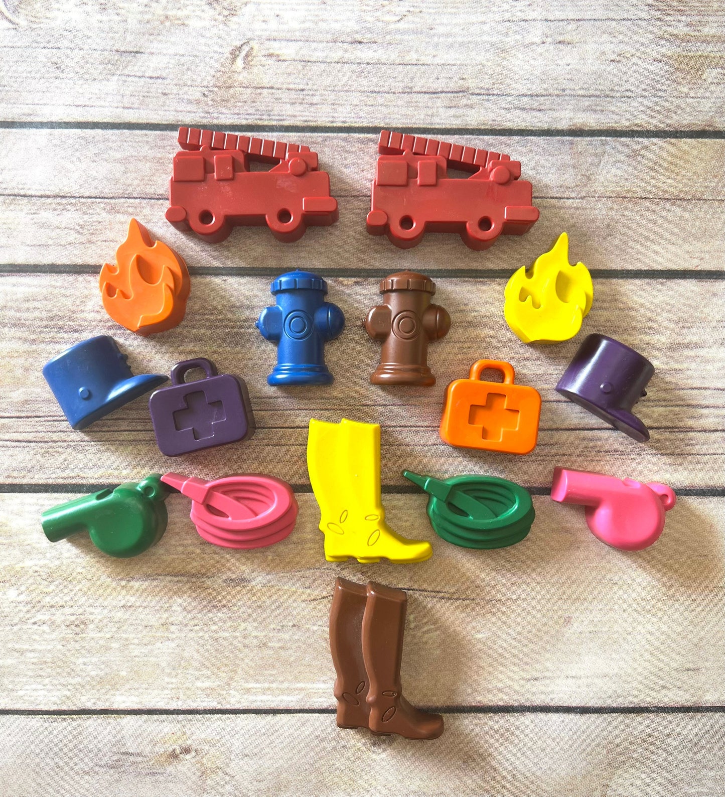 Personalized Fireman Mini Color Packs - Firetruck Crayons for Kids' Gifts, Party Favors, Birthdays, and More