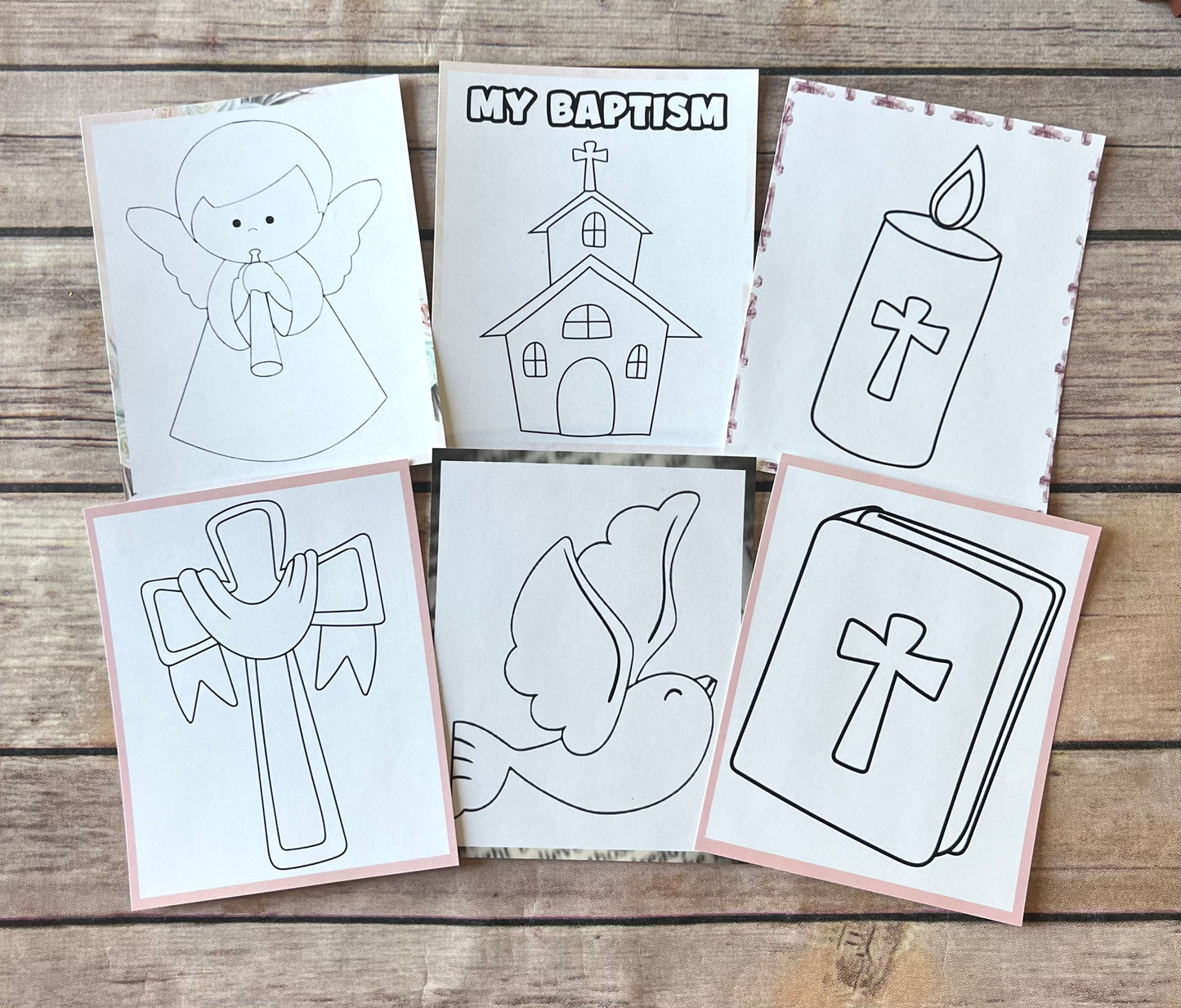 Personalized Baptism Coloring Gifts - Religious Keepsakes for Kids - Kids Favors & Activities - Baptism Celebrations for kids