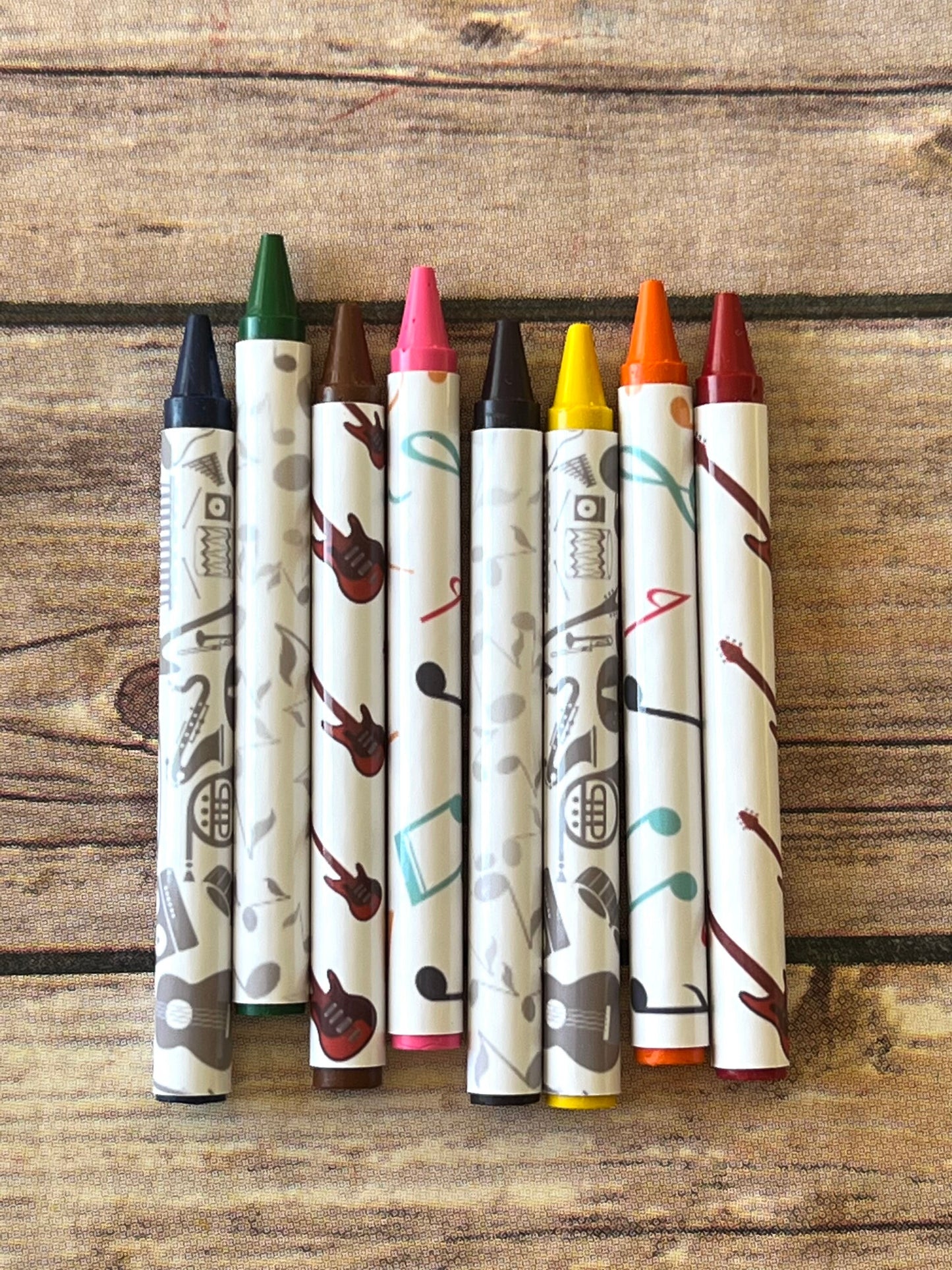 Music mini Color Packs. Personalized. Party favors. Kids gifts. Class favors. Guitar crayons. Birthday favors. Rockin