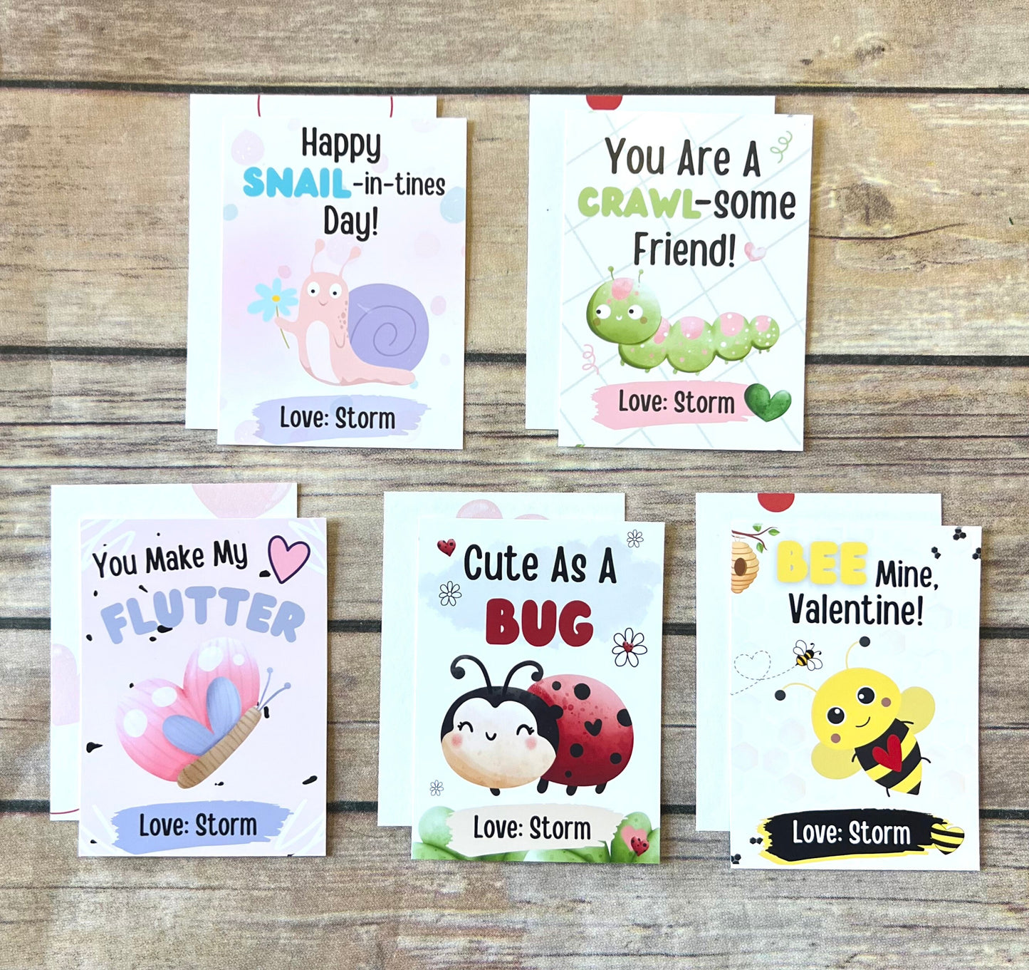 Insect Valentine Cards. Kids. Butterfly crayons. Class favors. Valentines Day. Kids class favors with crayons. Bee valentines.