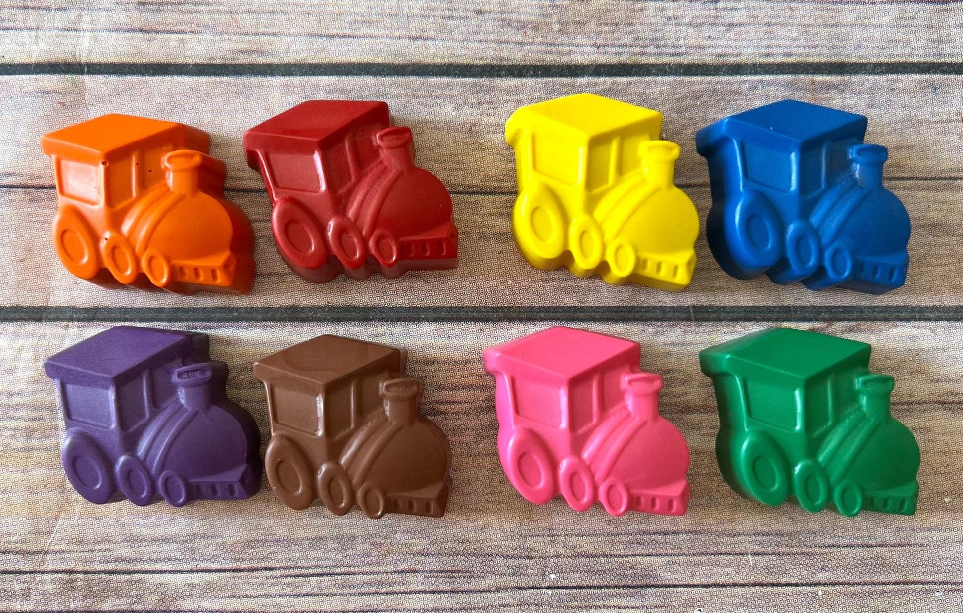 All Aboard! Train Crayon Favors - Fun and Colorful Kids Birthday Gifts - Thank You Favors - Ideal for Train - themed Parties and Classroom Fun - KrayonQueen