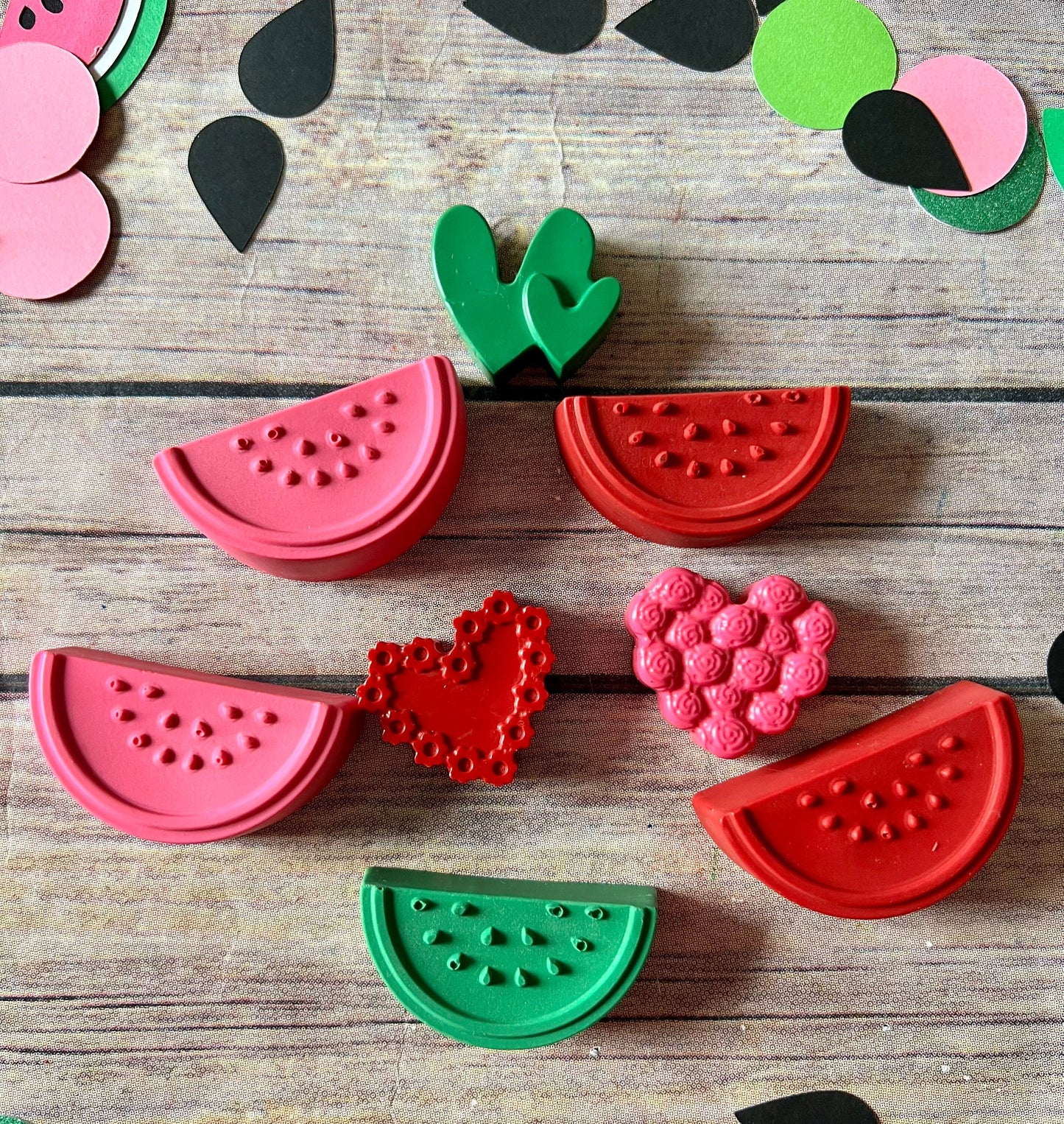 One in a melon mini Color Packs. Personalized. Party favors. Kids gifts. Class favors. Watermelon crayons. Birthday favors. Goodie bags.