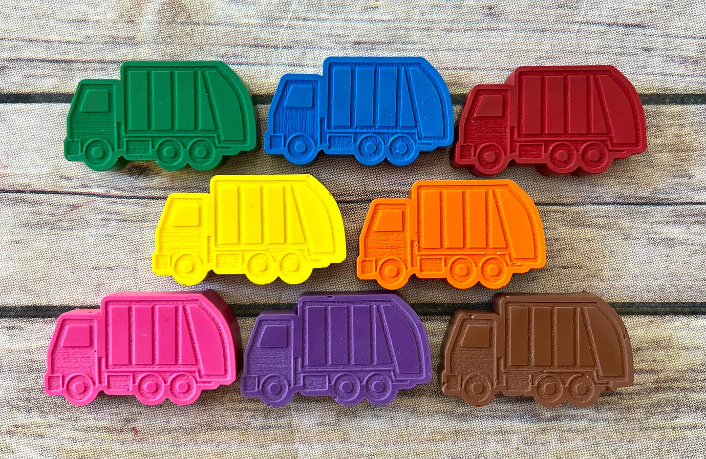 Garbage Truck Kids Birthday Favors - Trash Truck Crayons - Fun Coloring Activity - Perfect Gifts and Thank You Favors