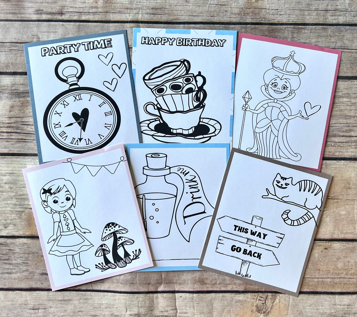 Tea Party Themed Coloring Packs - Personalized Goodies & Kids Gifts for Birthdays and Class Favors