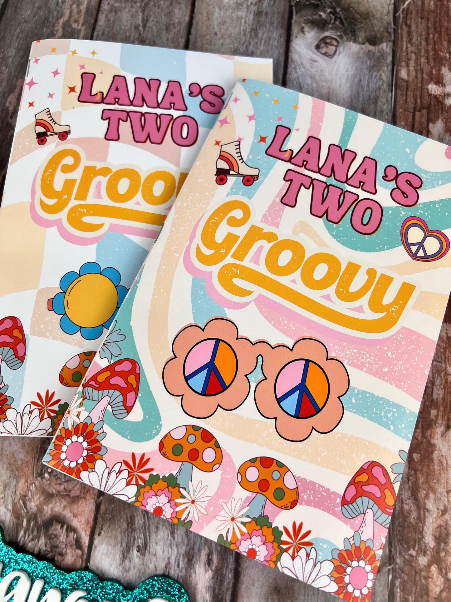 Two Groovy Personalized Kids Coloring Books - Vibrant Party Favors - Unique Class Gifts - Creative Fun for Birthday Parties