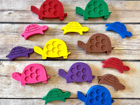 Sea Turtle Crayons - Fun and Colorful Birthday Favors for Kids - Thank You Favors - Perfect for Reptile-Themed Birthdays and Classroom Gifts