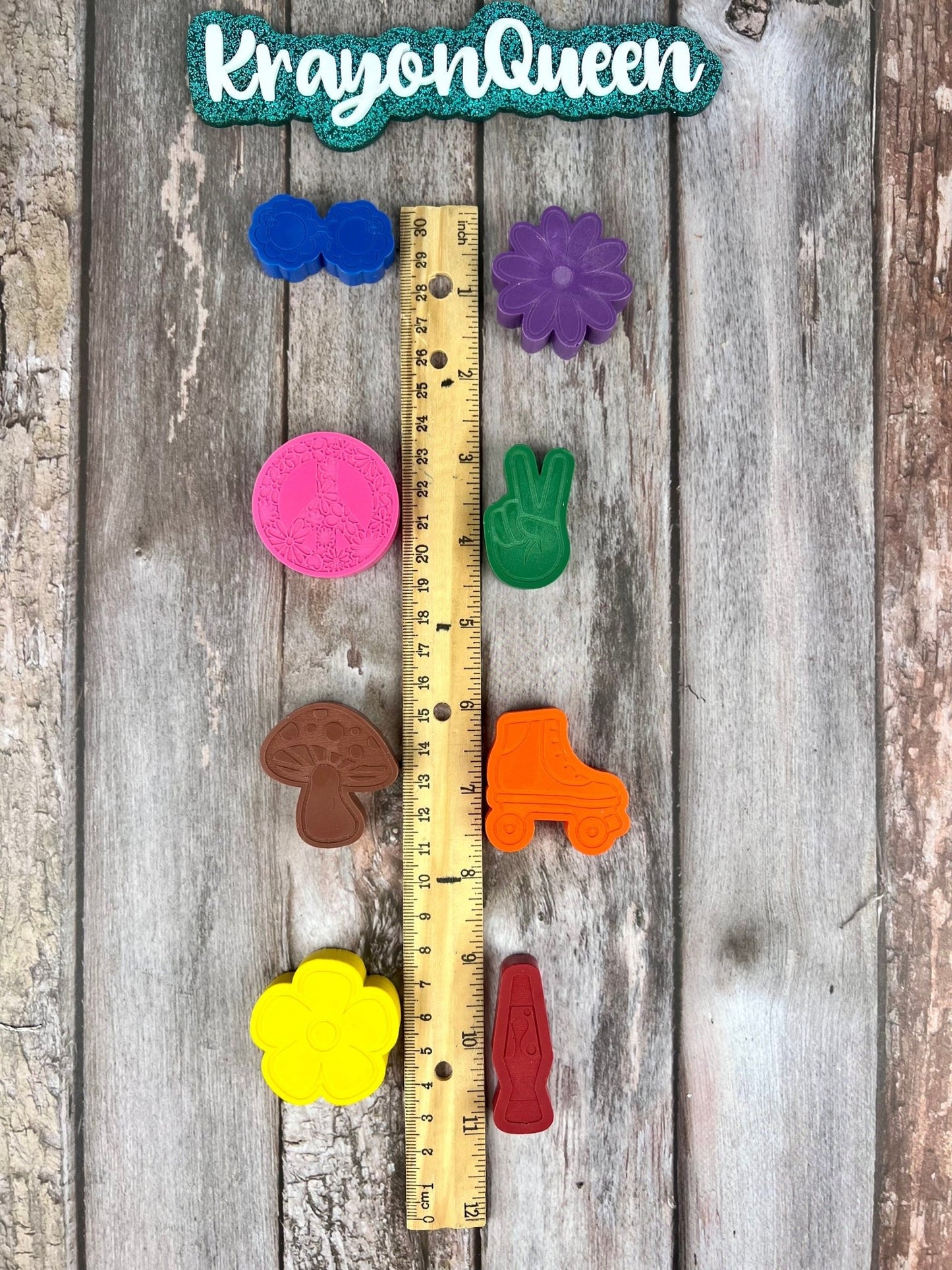 Colorful Groovy Crayon Favors - Fun Kids Birthday Gifts for Groovy Themed Parties and Classroom Creativity - KrayonQueen