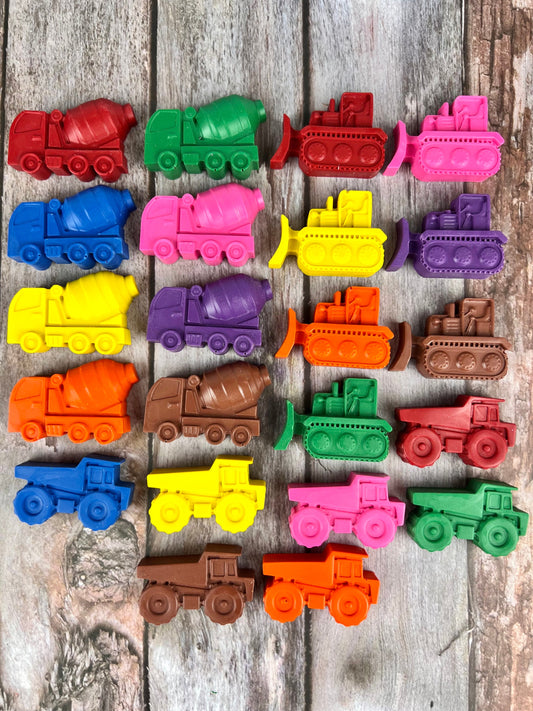 Construction Kids Birthday Favors. Truck crayons. Thank you favors. Construction birthday. Class favors. Gifts. Dump truck.