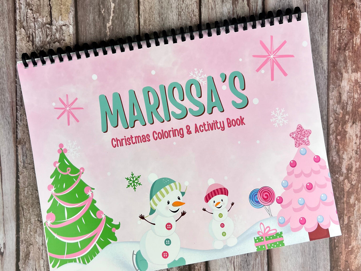 Personalized Christmas Color Books - Kids Coloring Fun - Unique Gifts for Birthdays, Holidays, Stocking Stuffers - Christmas Crayon Sets