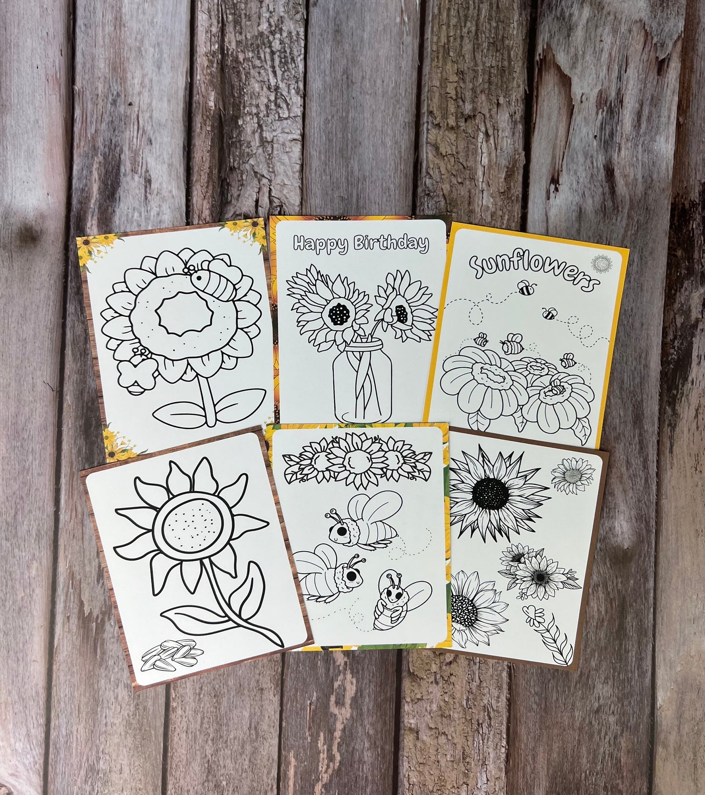 Sunflower Themed Mini Color Packs - Personalized Gifts for Kids and Birthday Party Favors - Ideal for Class Gifts