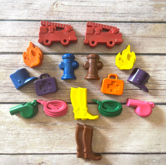 Firetruck Crayons - Fun & Imaginative - Perfect for Birthdays and Classroom Gifts - Ideal for Party Bag Fillers
