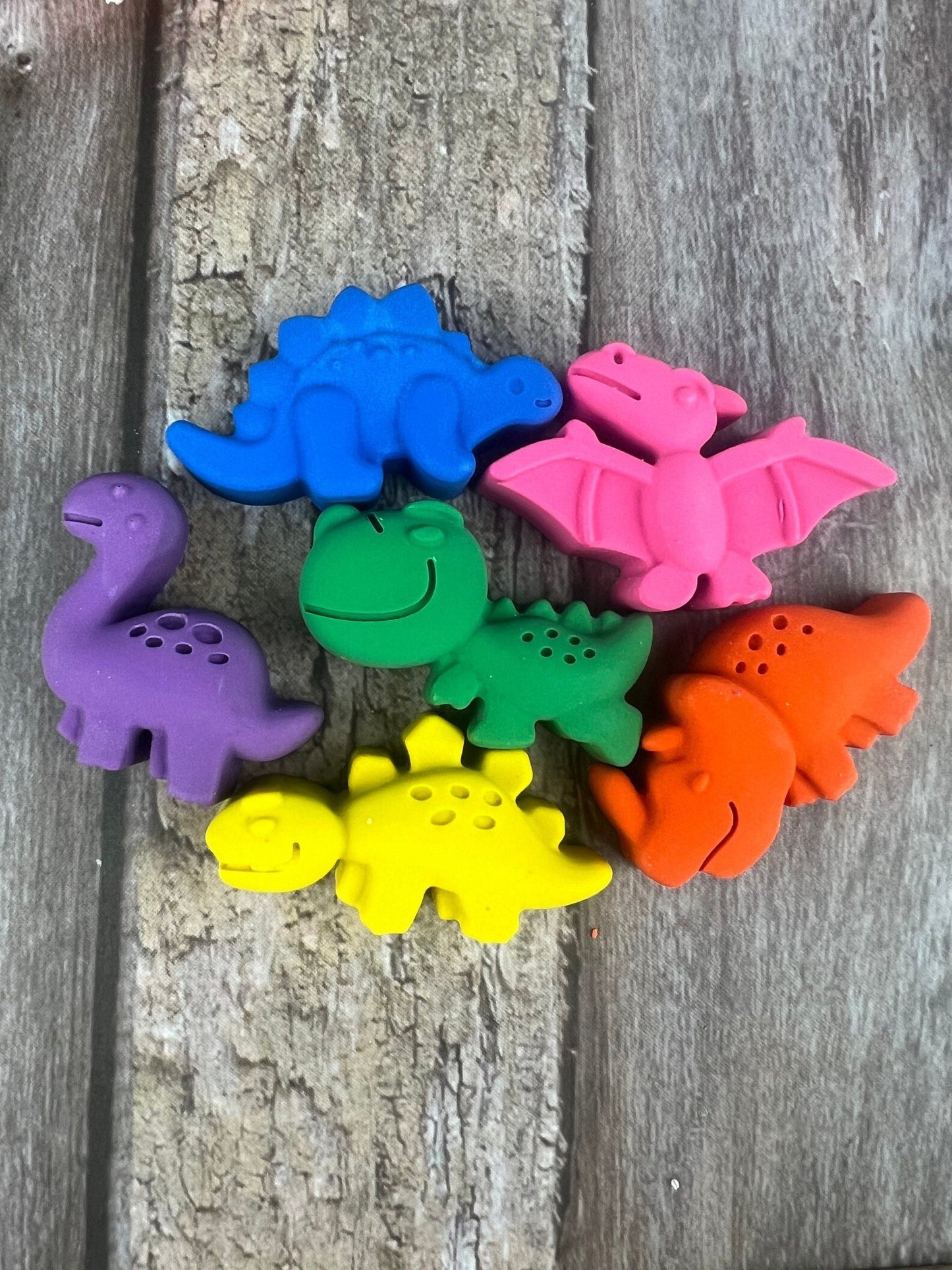 Colorful Dinosaur Crayon Favors - Fun Kids Birthday Gifts - Thank You Favors - Ideal for Dino - Themed Celebrations and Classroom Activities - KrayonQueen