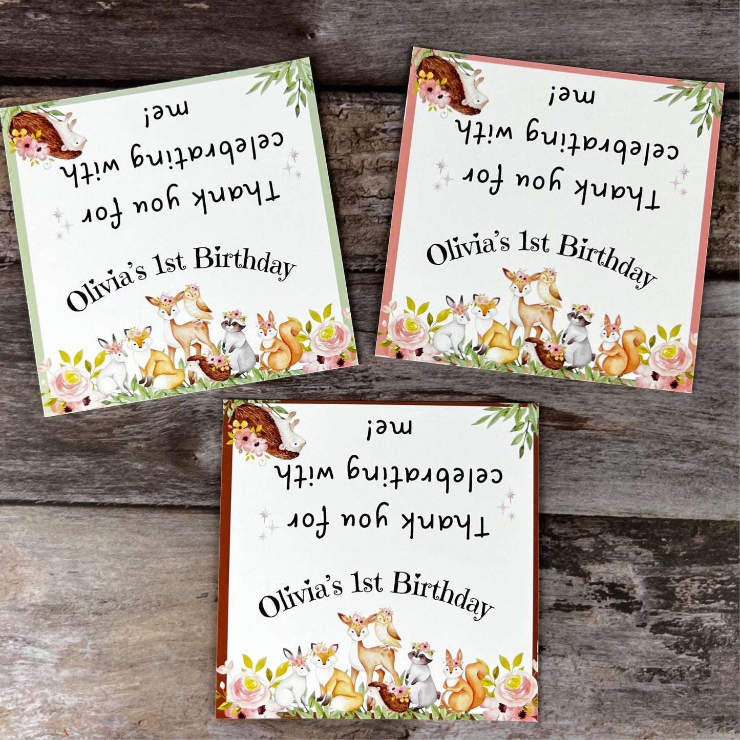 Personalized Woodland Animal Color Packs - Ideal for Kids' Parties, Gifts, and More