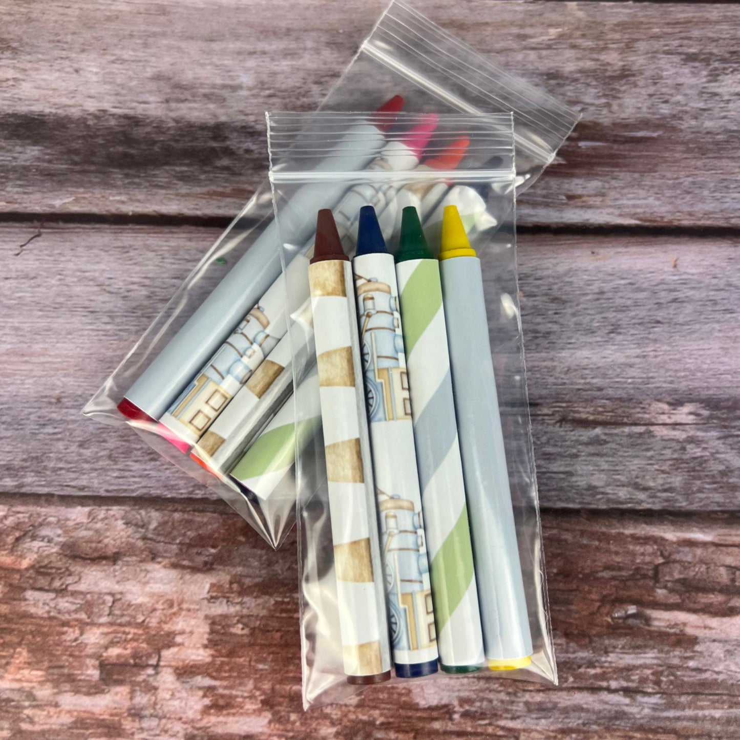 Personalized Train Mini Color Packs - Perfect for Party Favors and Class Celebrations with Train Crayons