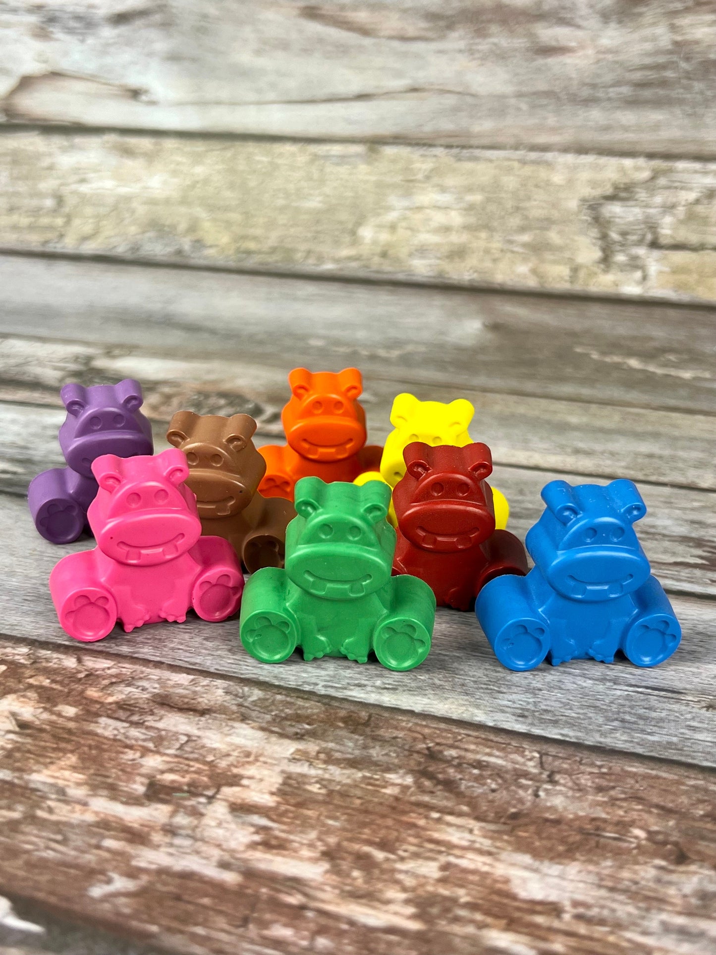 Hippo Crayon Favors - Fun and Colorful Kids Birthday Gifts - Perfect for Safari-Themed Parties and Classroom Gifts