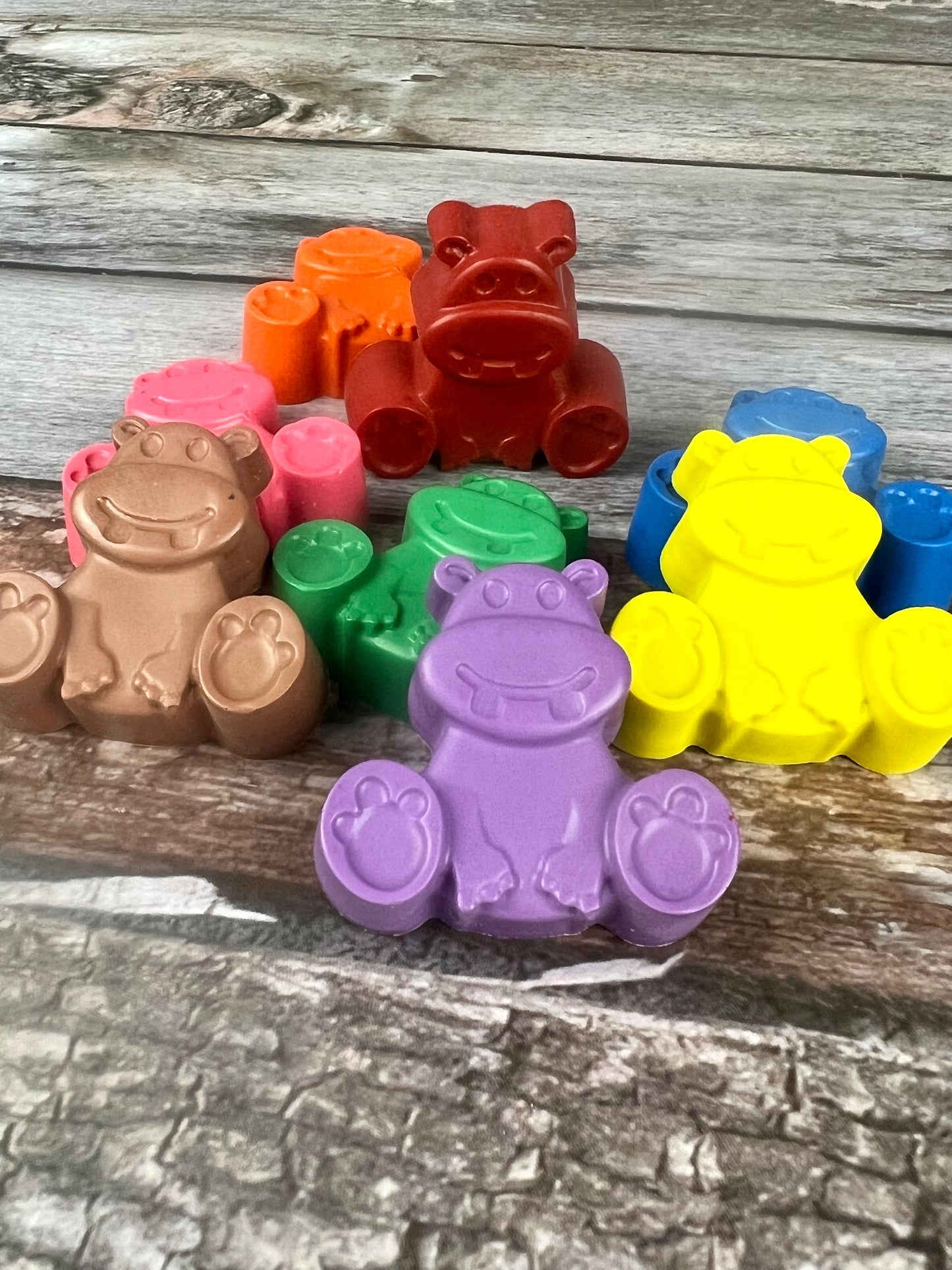 Hippo Crayon Favors - Fun and Colorful Kids Birthday Gifts - Perfect for Safari-Themed Parties and Classroom Gifts