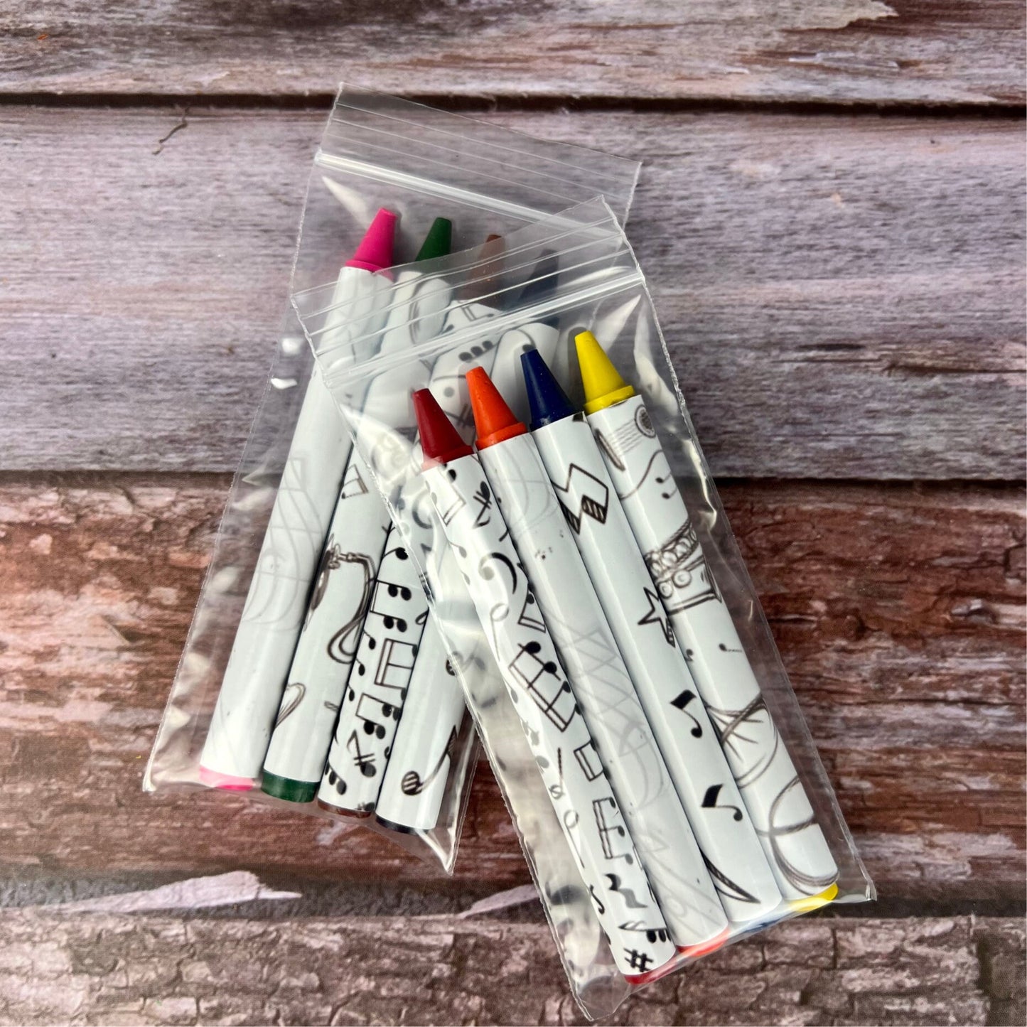 Personalized Music Mini Color Packs - Ideal Party Favors with Guitar Crayons