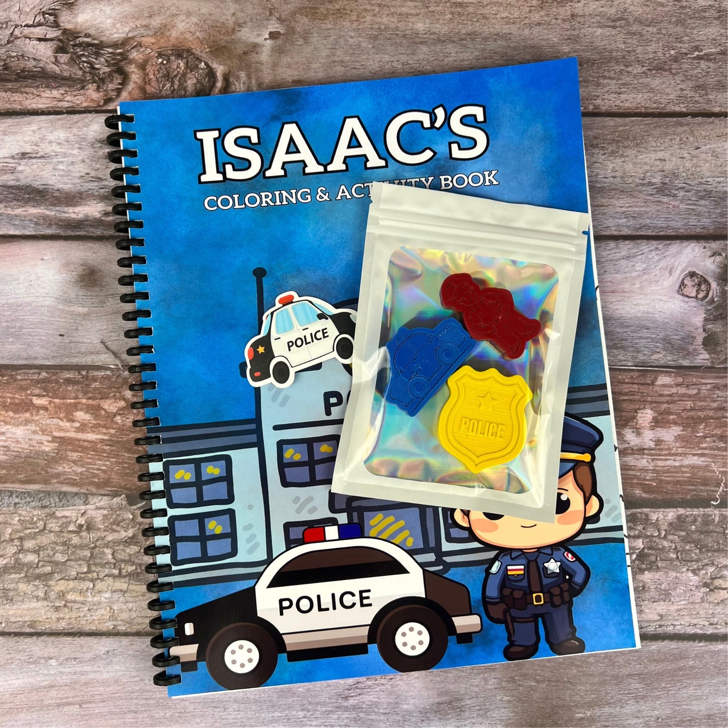 Police Officer Activity Books for Kids - Personalized Coloring Fun with Unique Gift Set and Police Crayons