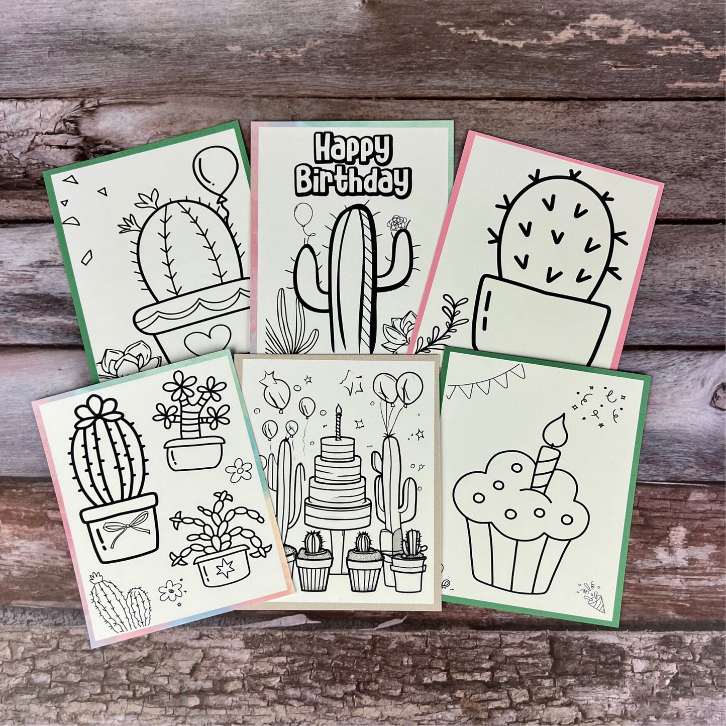 Personalized Cactus Mini Color Packs - Cactus Crayons for Kids' Gifts, Party Favors, Birthdays, and More