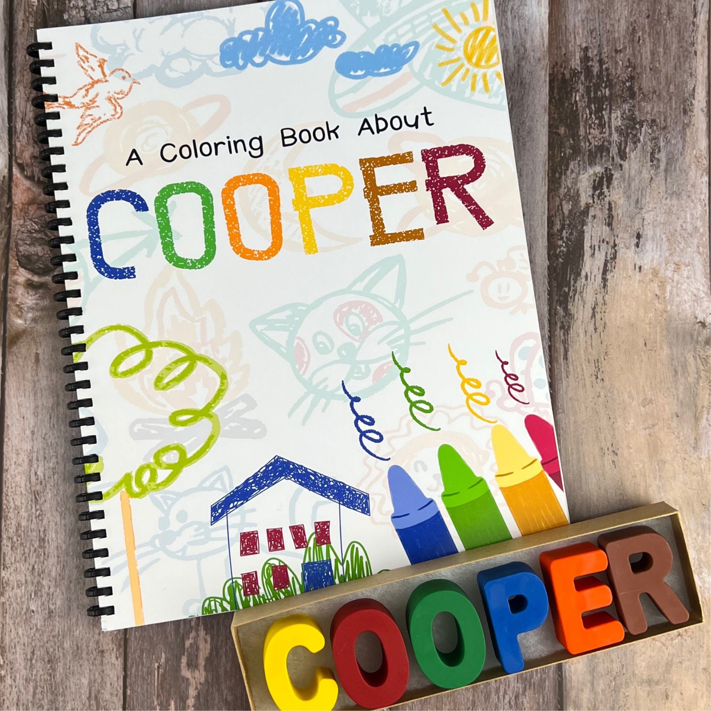 Personalized Kids Color Books - Coloring Fun Activity Pages - Unique Kids Gifts for Birthdays and Holidays - Travel Activity Books